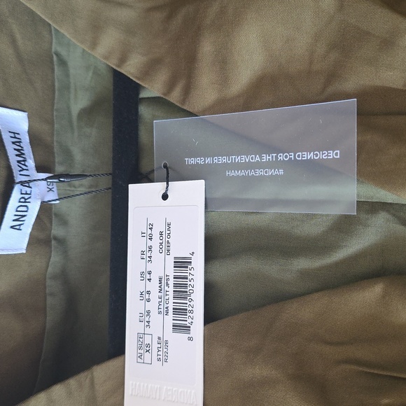 Andrea Iyamah Khaki Jumpsuit with Balloon Sleeves - Picture 6 of 7